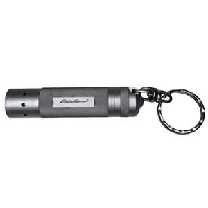 Eddie Bauer Mini LED Flashlight Keychain Torch Gray Metal Portable Camping